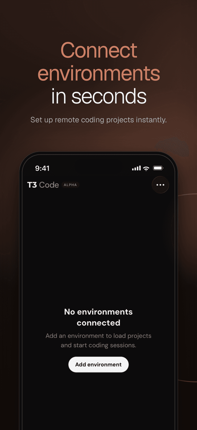 Night style, T3 Code: Connect environments in seconds